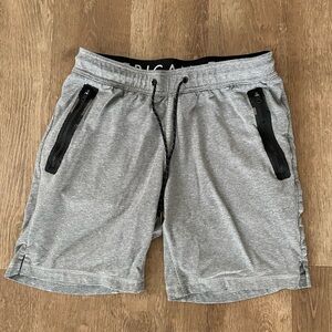American Eagle Outfitters Gray Athletic Shorts with Black Zippers